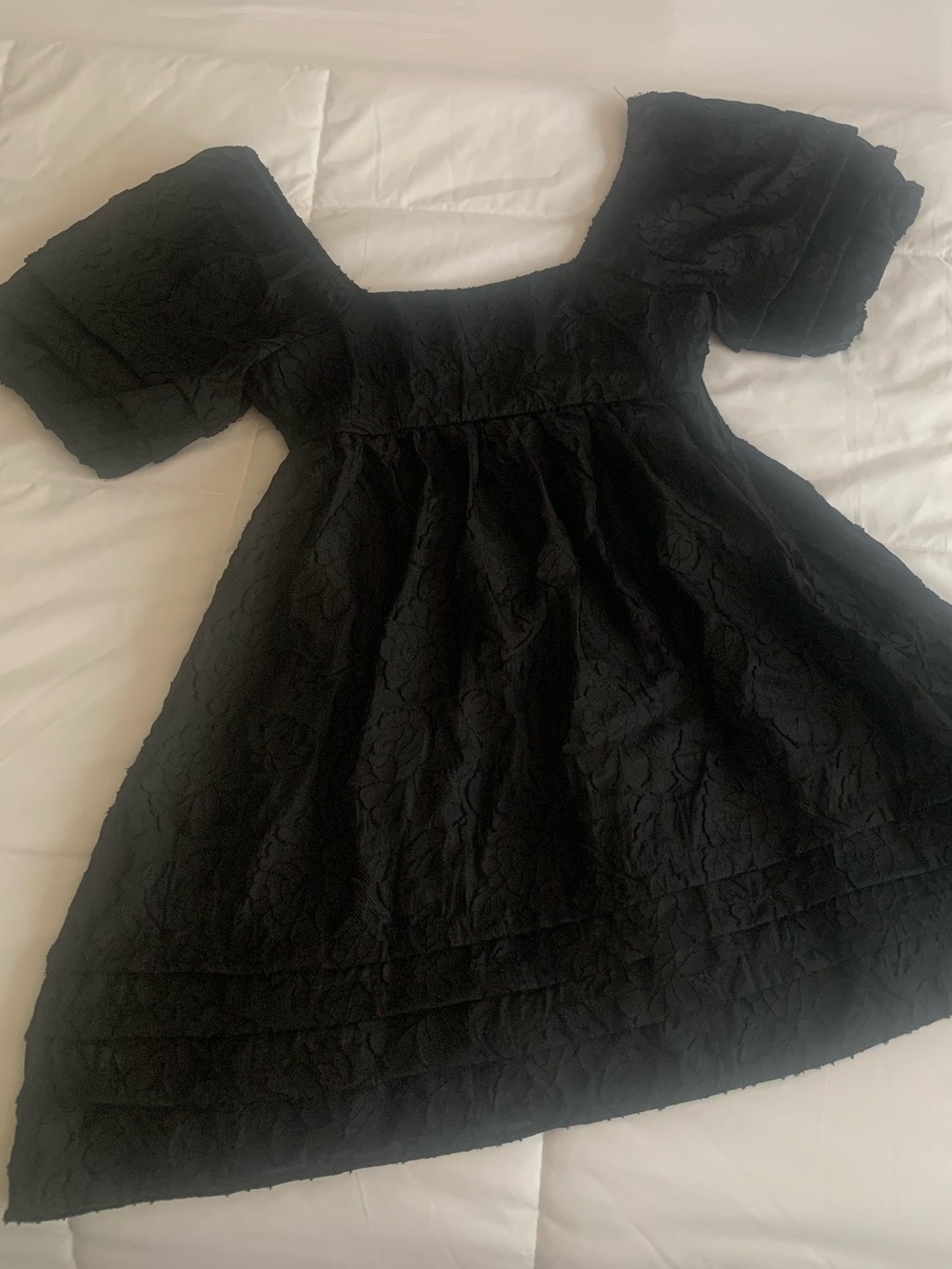 Bohme Mini Puff Sleeve Dress W/Floral Pattern
